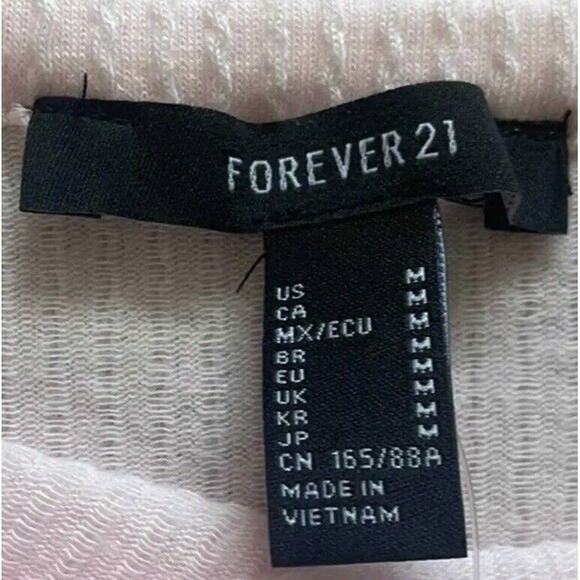 Forever 21 Ribbed Cami Tank Top Pink M Criss Cross Strap NWT Y2K Basic - Picture 2 of 11